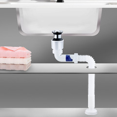 面盆防臭下水管配件衛生間洗手盆牆排防返臭神器橫排洗臉盆排水管