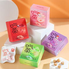 茶葉入りフルーツ風味のキャンディー、砂糖0、結婚式の贈り物、新郎新婦の付添人へのギフト、プチギフト、結婚式のお菓子、ギフトボックス