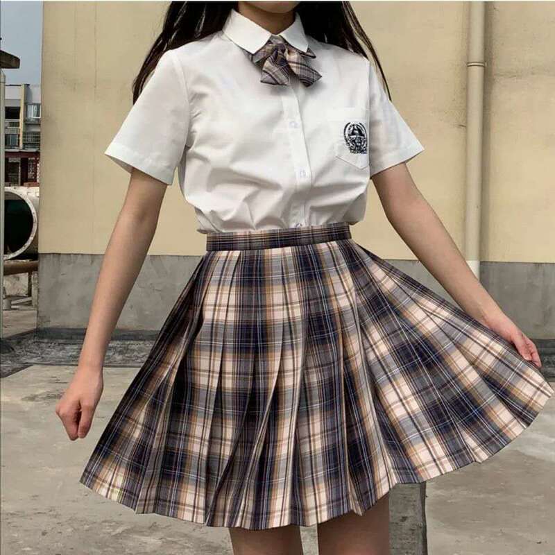 Wholesale Japanese Genuine JK Paid Skirt Middle Brand Student JK Uniform suit Gentle One Knife Sailing Suit Pleated Skirt