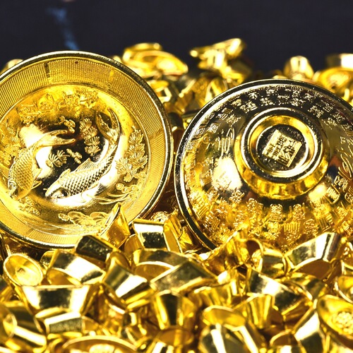 Manufacturer wholesale/ancient currency gold and silver alloy gold ingot silver ingot solid copper alloy ingot ornaments