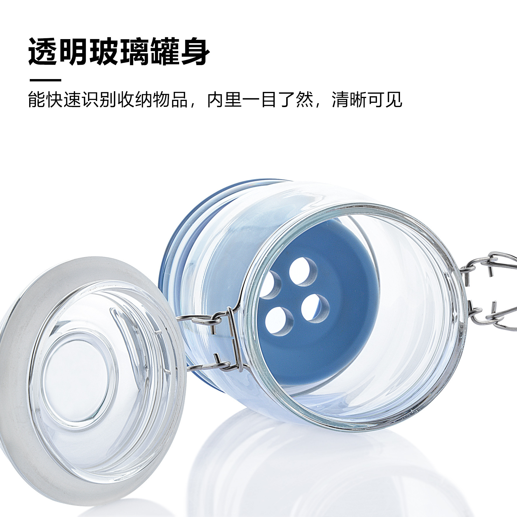 Pickly jar 34oz Tarro de kimchi separado Tarro de kimchi de reloj de arena Botella de kimchi en escabeche de alto contenido de borosilicato