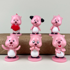 Korean Rubby Cute Little Beaver Action Figure Pop Toy Blind Box Merchandise Anime Figurine Desk Decor Cute Gift