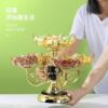 欧式仿水晶多层可旋转水晶水果盘家用客厅茶几创意轻奢零食糖果盘|ru