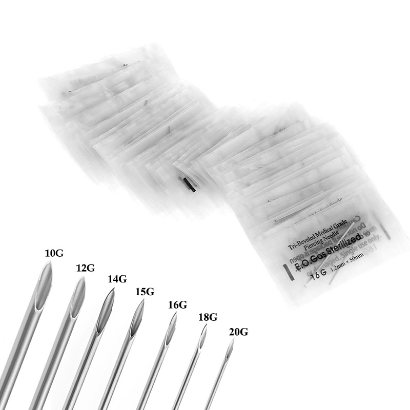 Disposable physiological piercing stainless steel