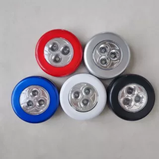 应急墙壁灯橱柜小夜灯3LED触摸拍拍灯汽车应急后备箱灯圆形床头灯