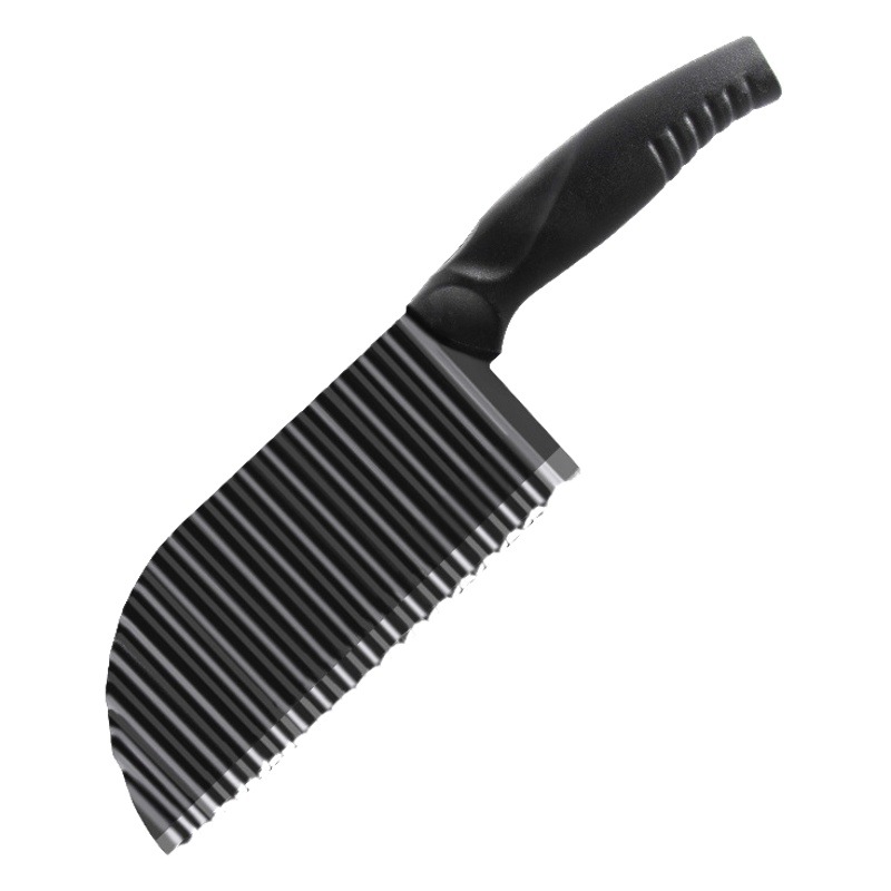 Fábrica para onda creativa cuchillo de diente de lobo forma de generación papas fritas corte chef cuchillo de patata especial cuchillo de cocina de acero inoxidable al por mayor