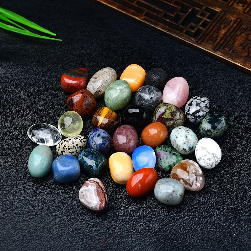 现货天然水晶滚石大颗粒抛光水晶原石青金石虎眼石东陵玉工厂批发