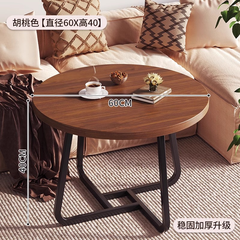 [원형 테이블 플랫 스타일] 월넛 컬러#직경 60cm 높이 40CM