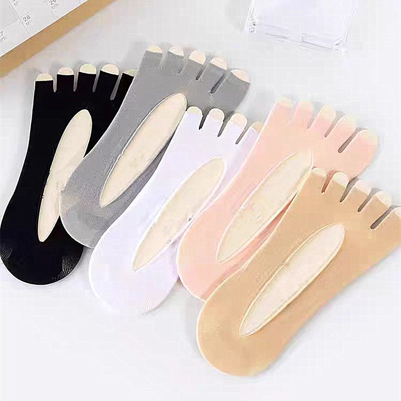五指袜女薄款船袜浅口夏季超薄分脚趾5指袜夏天丝袜五趾隐形袜子