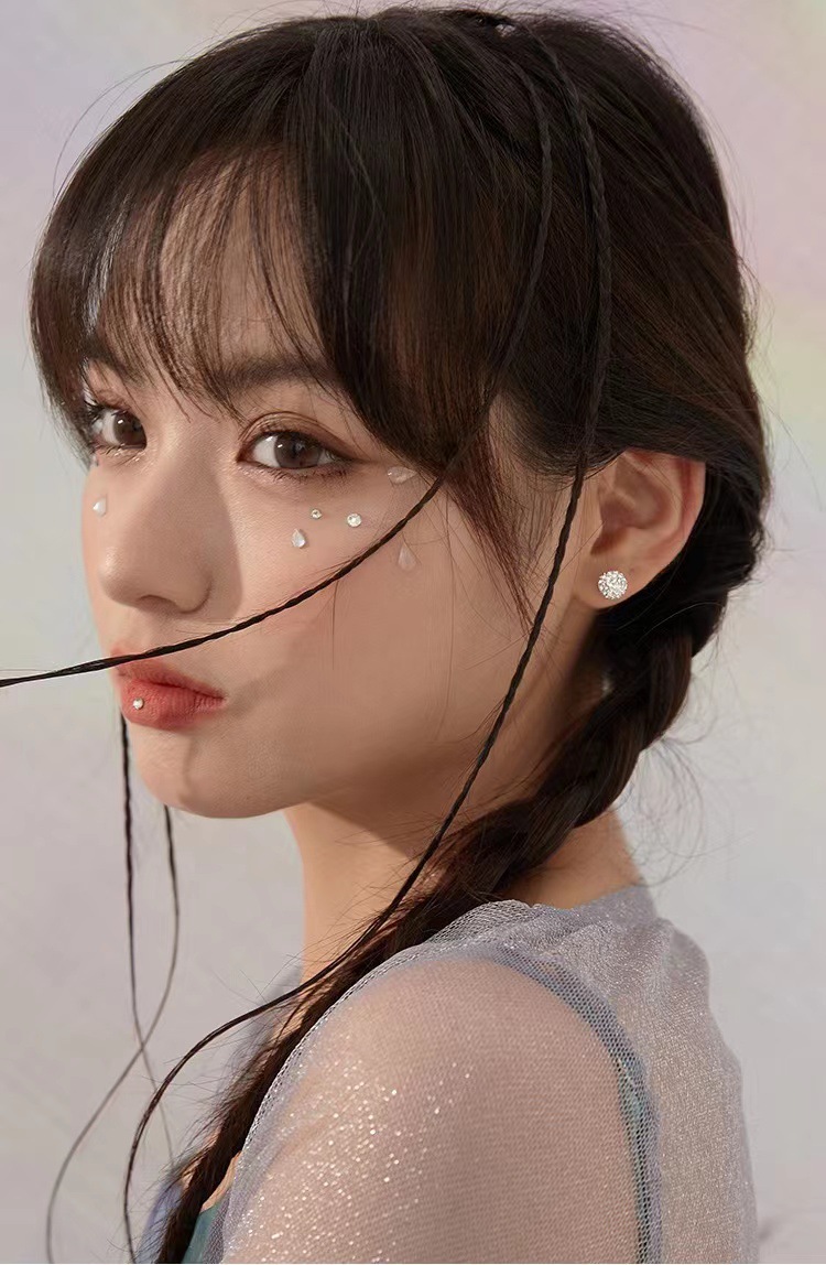 Sweet Geometric Sterling Silver Plating Earrings 1 Pair