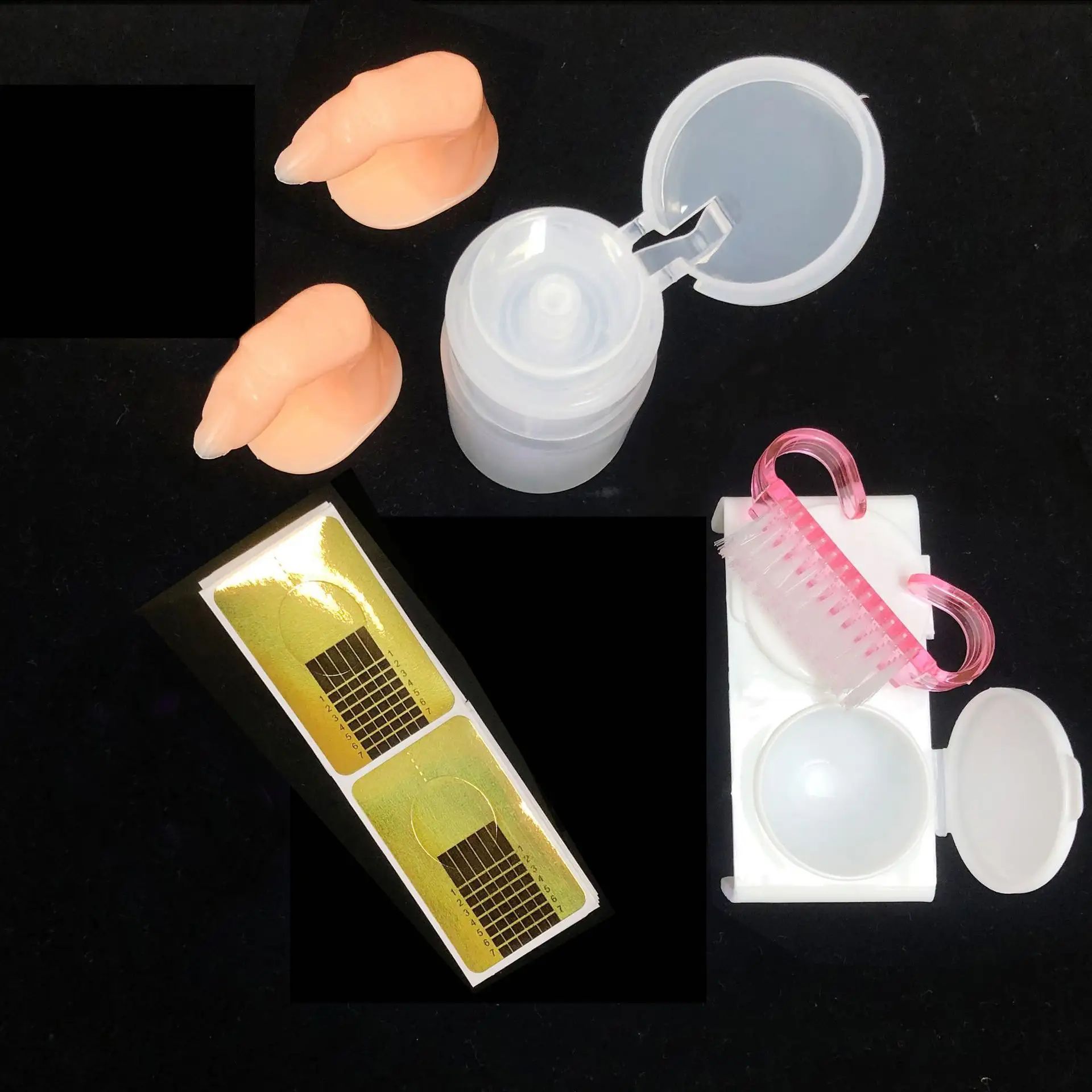 Conjunto completo de herramientas de uñas transfronterizas, líquido de cristal en polvo de cristal de 24 colores, pegamento de extensión para principiantes, pegamento de fototerapia