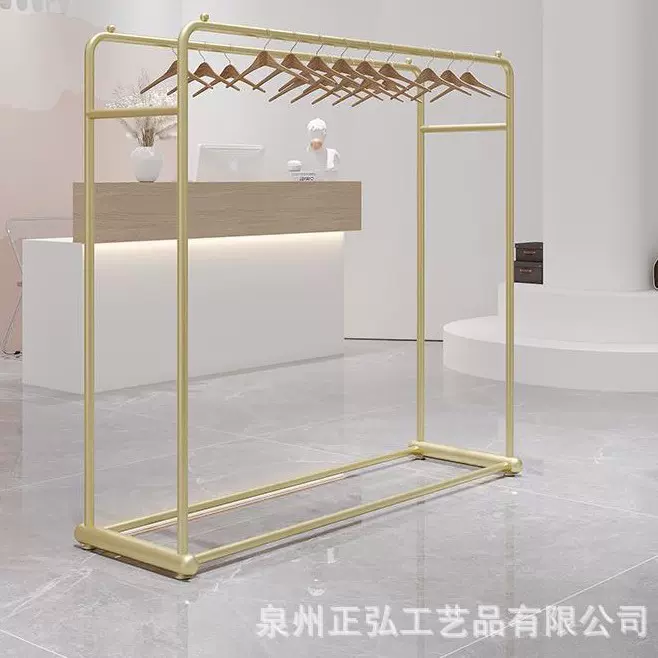 女装店货架双排陈列架服装店展示架落地式铁艺挂衣架童装店中岛架