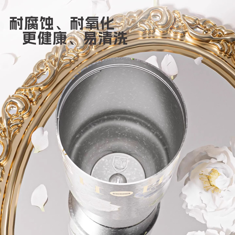 大卡bigcar白茶花冰霸杯内外纯钛女生高颜值咖啡杯新款大容量吸管|undefined