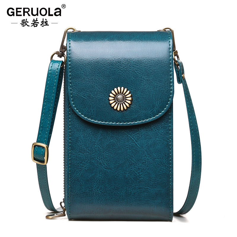 2025 nuevo bolso para teléfono móvil para mujer, bolso pequeño de mensajero de verano, hombro de cuero para teléfono móvil, mini bolso vertical para teléfono móvil para mujer