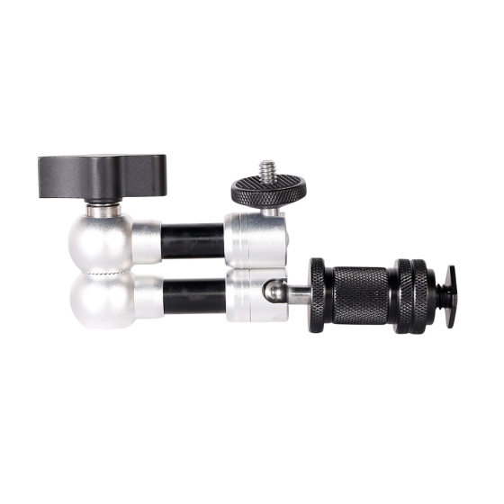 Wholesale 711 inch silver magic arm flash strange hand clip SLR camera cantilever magic hand crab clamp