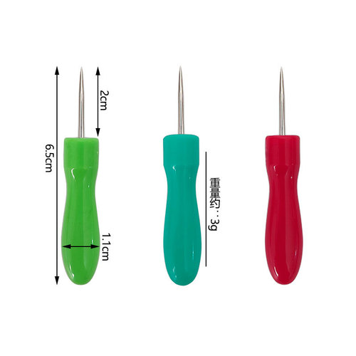 Colorful plastic awl, straight head mini awl, drill, straight shoe awl, drill DIY tool drill