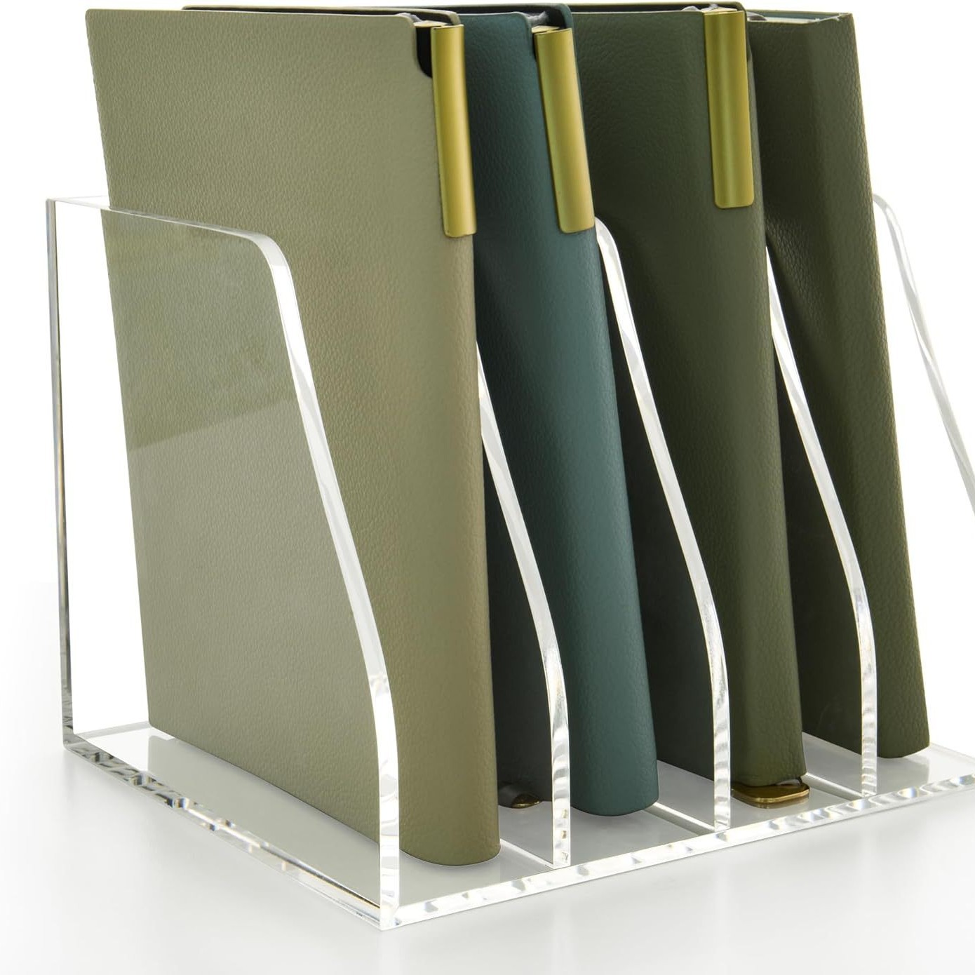 Acrylic table bookshelf, magazine, storage system for documents, storage box, (Cross-border trading), classification