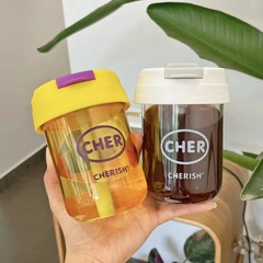 Water cup for men, super mini capacity, shaker coffee water bottle, children's baby straw, milk juice drink plastic cup