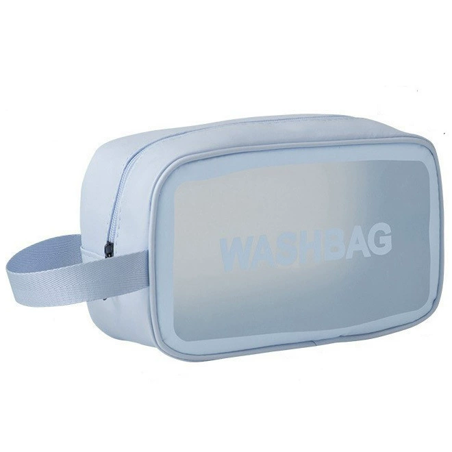 Matte high quality cosmetic bag PVC, handheld set for traveling, capacious organizer bag, 3 piece set