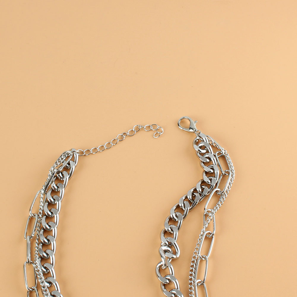 Hip-hop Style Thick Chain Lock-shaped Pendant Necklace display picture 2
