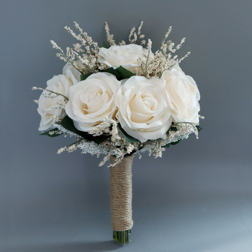 Manufacturer wholesale simulated rose bouquet wedding bride bouquet home photography props Amazon wedding props