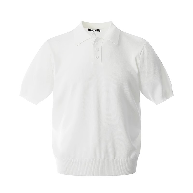 Polo camiseta de manga corta camiseta de punto hombre viejo estilo de dinero británico camiseta de negocios de verano hielo comercio exterior al por mayor transfronterizo