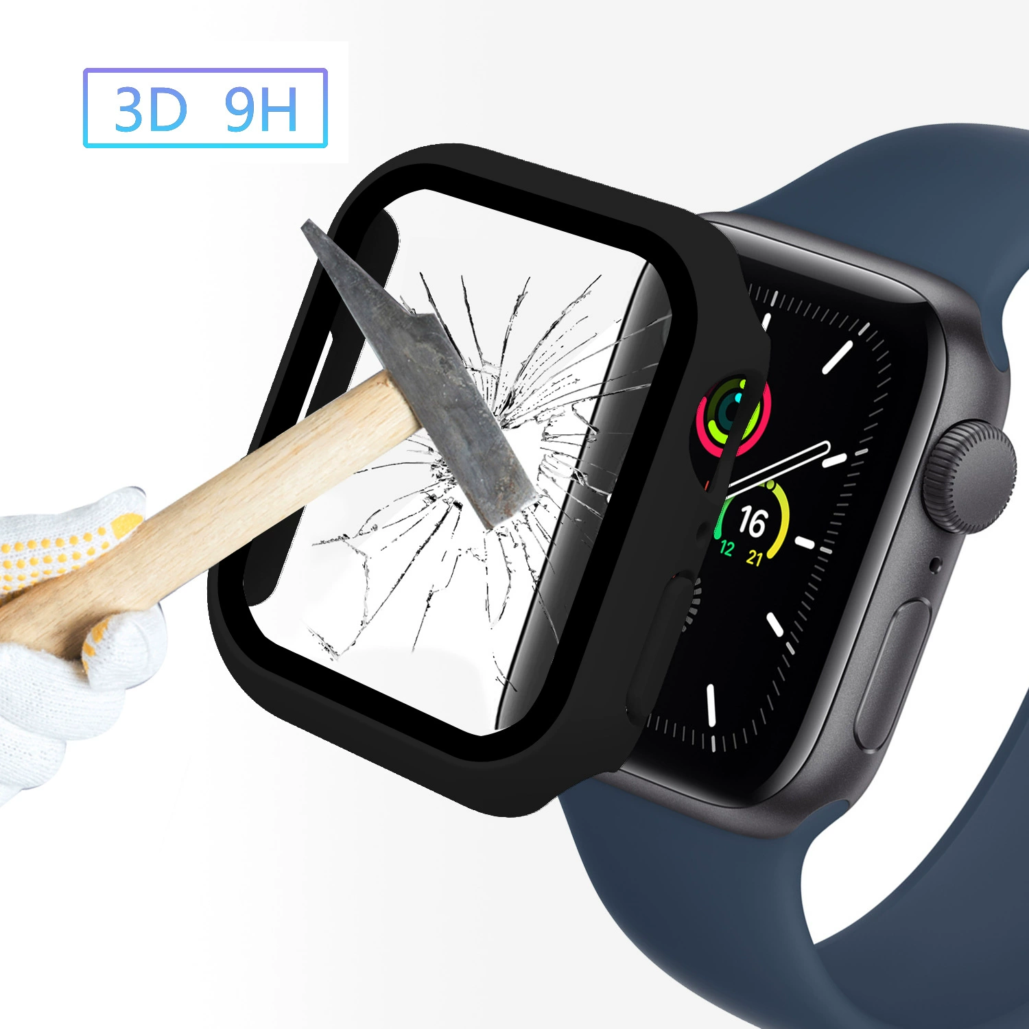 КЕМОКА Apple Watch 9/8/7/6 Защитный жесткий чехол, закаленный ПК, несколько цветов