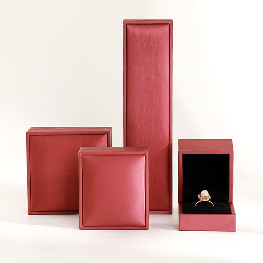 pu leather brushed jewelry box pu jewelry storage box ring necklace ear stud box jewelry packaging box factory wholesale