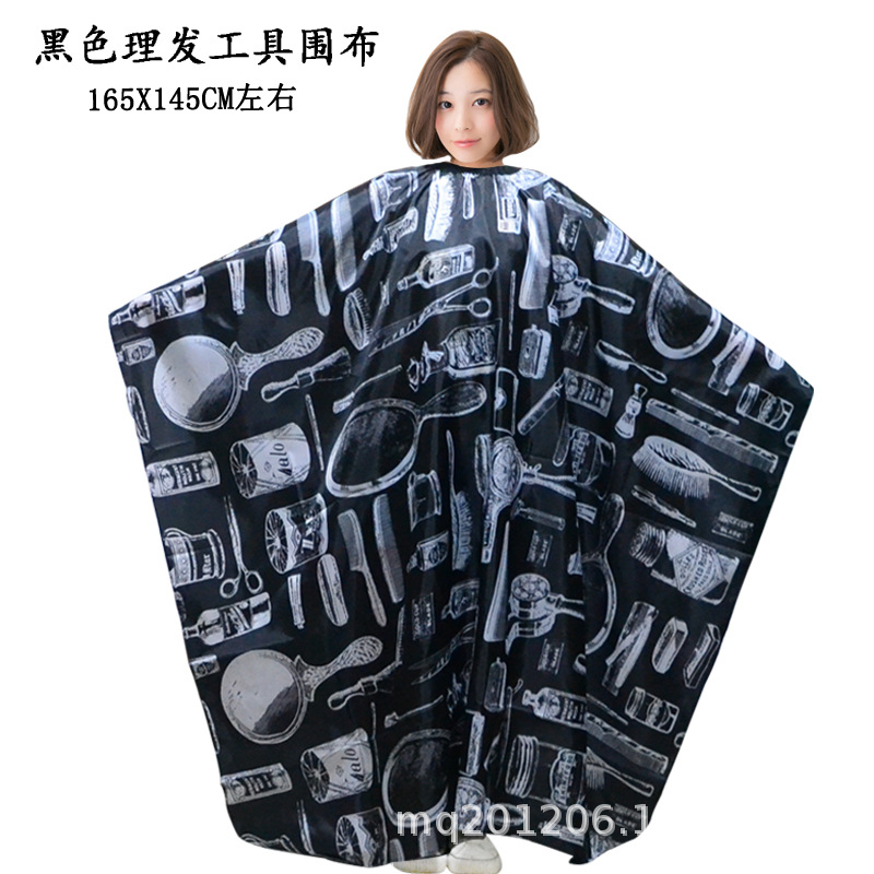 Tiktok Net rojo vintage cabeza de aceite profesional de peluquería y peluquería tela corte de pelo antiadherente más tamaño adulto peluquería babero