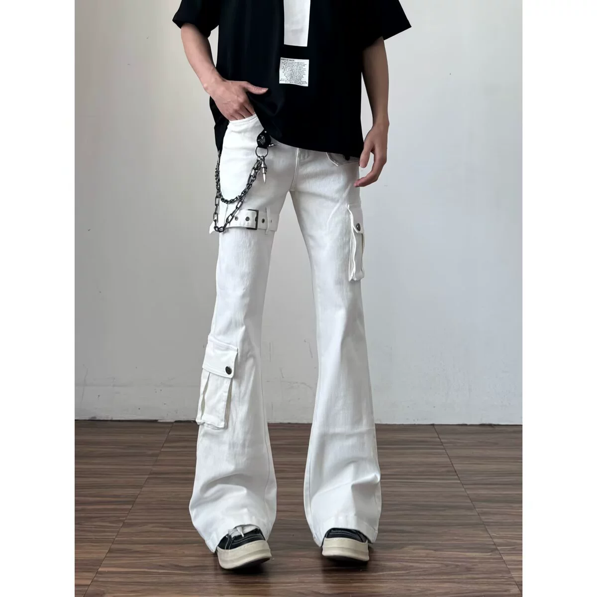 Белый пояс, джинсы для мужчин и женщин, брюки для любимых, slim fit,