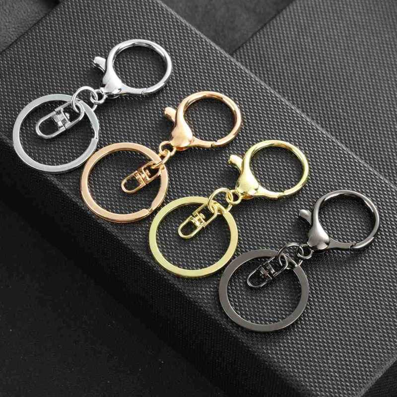 Factory Direct Supply Multi-Color zinc alloy lobster buckle three-piece set 8-word buckle key ring environmental protection diy jewelry pendant hanging buckle