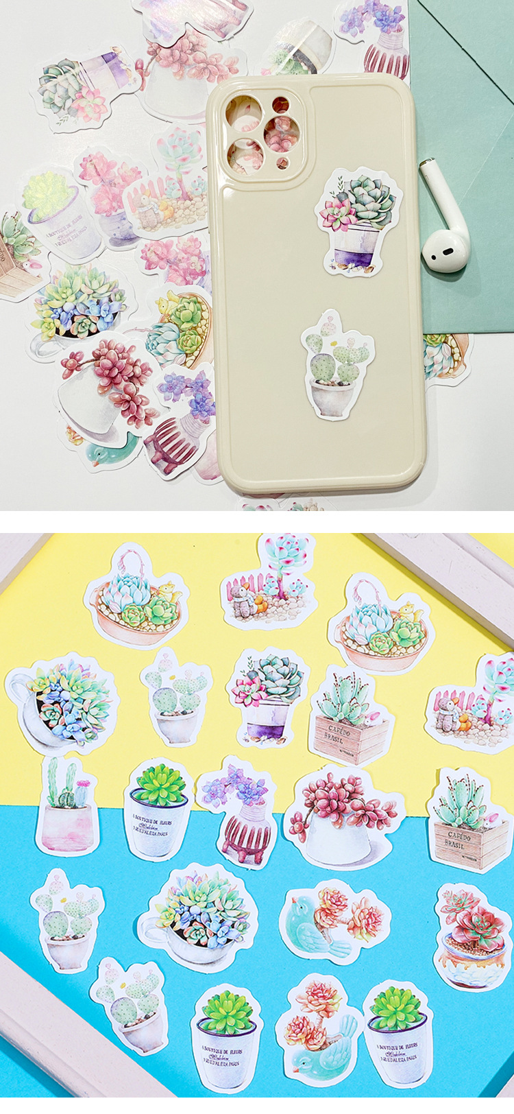 46 teile/schachtel Nette Erdbeere Frische Obst Pflanzen Blumen Kaffee Thema Zauberer Tagebuch Journaling DIY Kreative Siegel Aufkleber – Detail 13