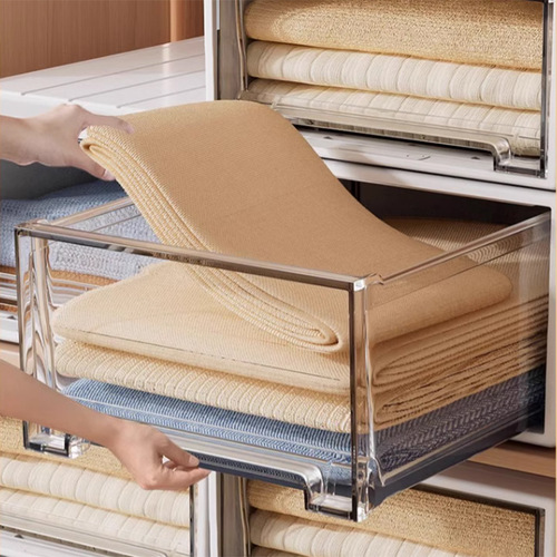 Storage box extra large daily necessities storage box dormitory storage cabinet drawer type bed box storage box transparent