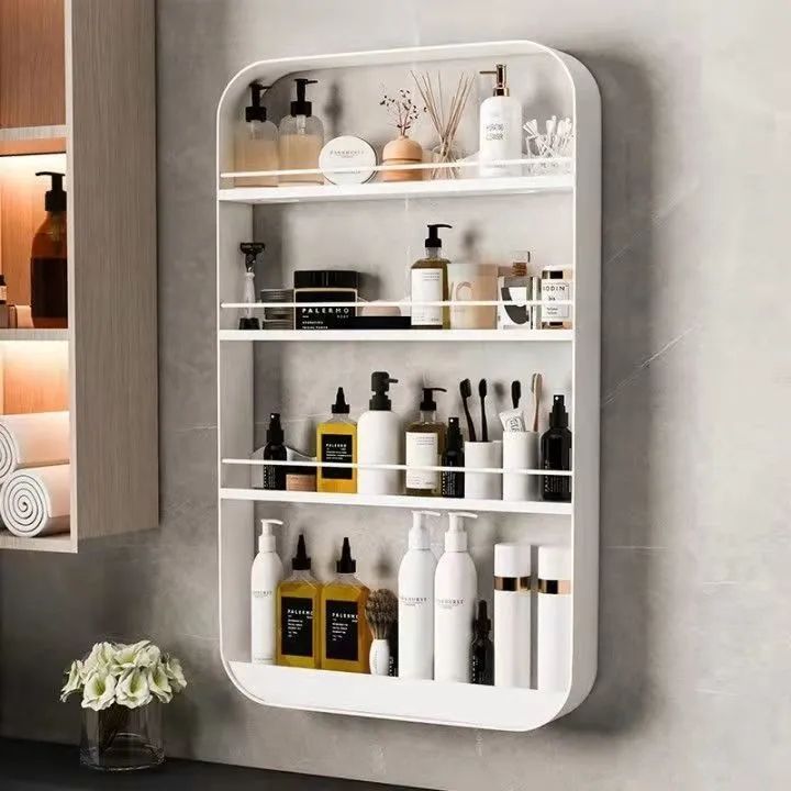 Wall Hanging Punch-Free Bathroom Rack Toilet Washstand Toilet Top Shelf Cosmetic Storage Rack