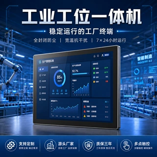 工业工控一体机触摸屏工控电脑生产线工位MES终端设备监控一体机