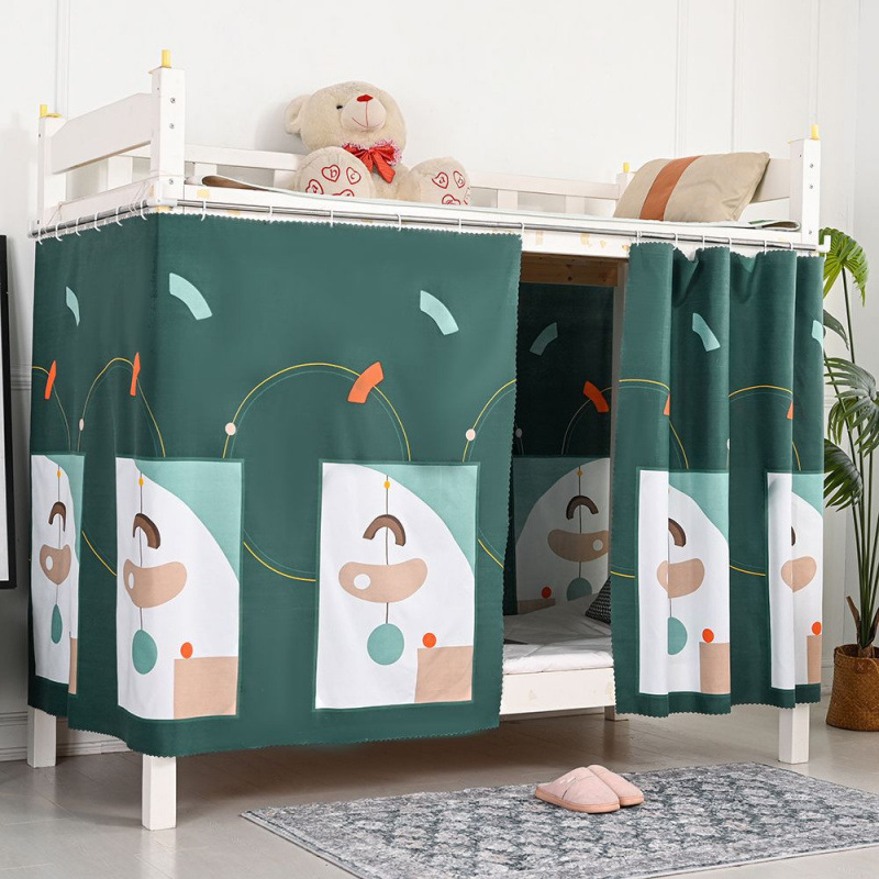 College Dormitory Bed Curtain Upper and Lower Bunk Chain about Blackout Cloth Bed Curtain Student Bed Princess Style Bed Fengrong
