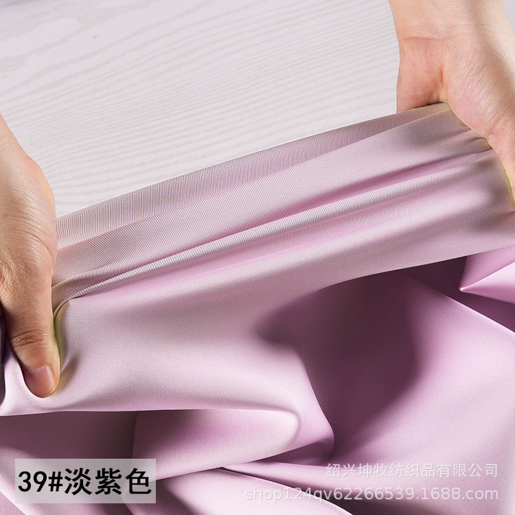 Ice porcelain air layer is cold, smooth solid space cotton cloth knitting four -sided elastic clothing design fabric