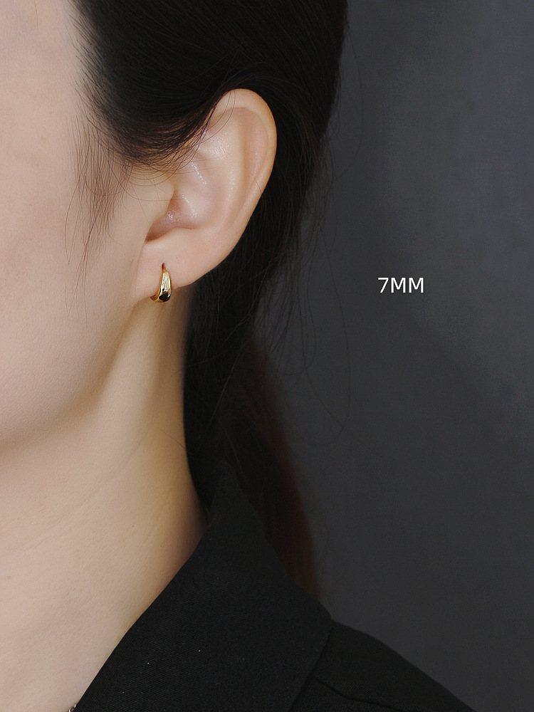 Fashion Geometric Sterling Silver Metal Earrings 1 Pair