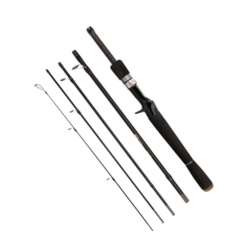 Zhenyi Baja de carbono multi-nodo Luo Ya rod 1.8 2.1 m boca levantada golpear negro ML ajuste contracción de la boca 41 cm