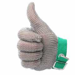 A5L防切割不鏽鋼環手套防割電鋸屠宰裁剪驗廠魚金屬鋼絲鎖子甲勞