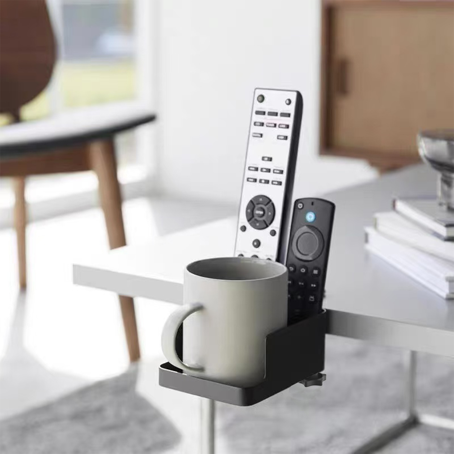 Tabla ajustable percha de mesa multipropósito tabla de té percha de almacenamiento controlada por control remoto taza de agua de teléfono móvil pequeño estante de maceta