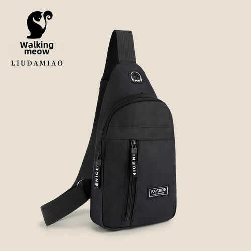 New Cross-border Men's Oxford Cloth Chest Bag Multifunctional Large Capacity Sports Outdoor Casual Single Shoulder Backpack Crossbody Bag