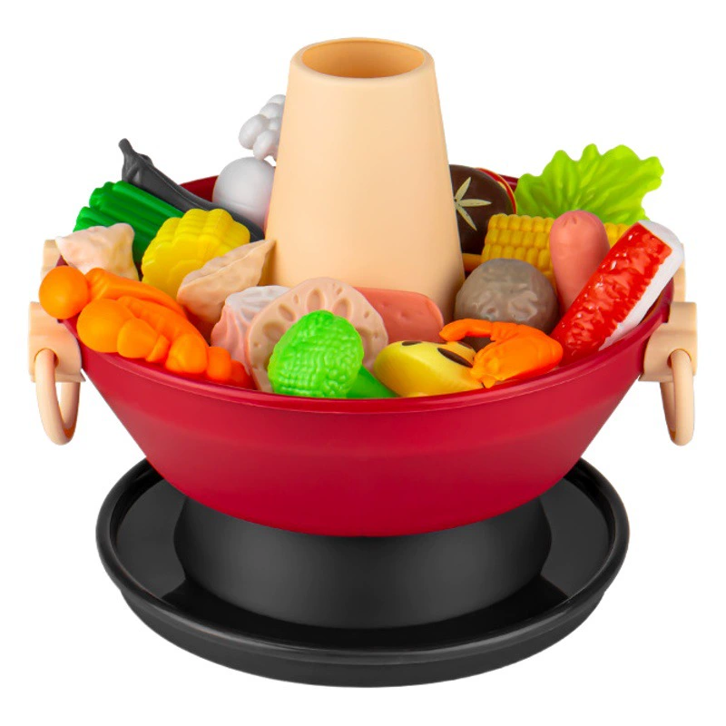 Детский игровой домик, игрушки, имитация еды, гриль для барбекю, фрукты и овощи, горячий горшок, мужской и женский кухонный набор для приготовления пищи, трансграничный