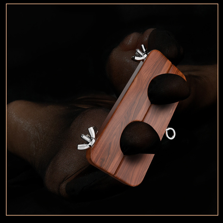 Jiuai Pear Wood Thumb Cuffs BDSM Restraint Accessory for Adults — detail image 19