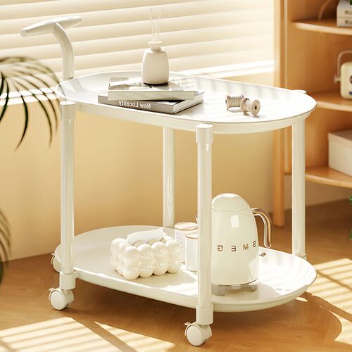 Cream Style Sofa Side Table Family Use Mobile Bedside Cabinet Storage Bed Room Balcony Mini Table Small Apartment Coffee Table
