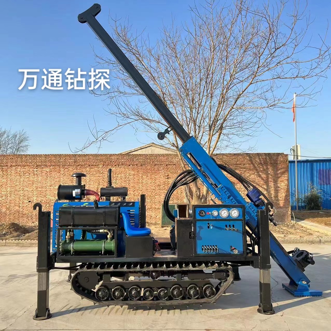 液压型橡胶履带式绳索400型勘探地质岩心钻机岩芯岩石钻探中深孔