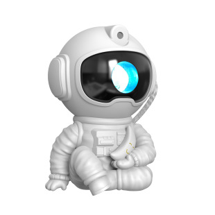 Cross-border Astronaut Star Projection Lamp Atmosphere Aurora Sitting Astronaut Holding Moon Dream Night Light Remote Control