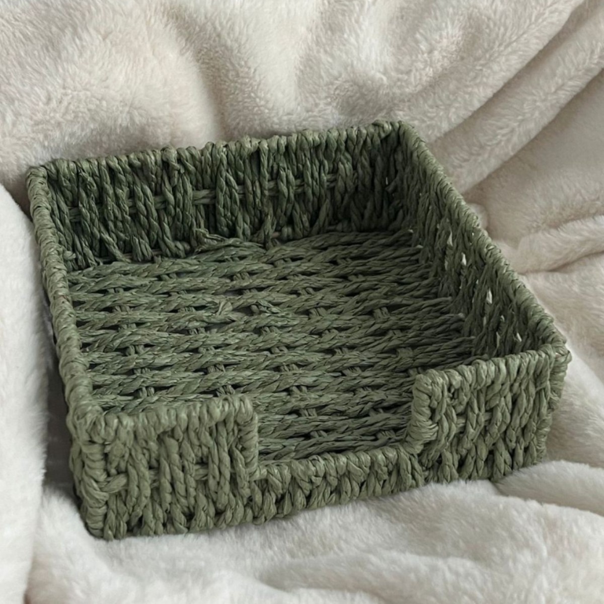 Caja de pañuelos Caja de almacenamiento al por mayor de exportación de paja de calabaza Nueva canasta de ins Sala de estar Comida de entrada Función de entrega japonesa