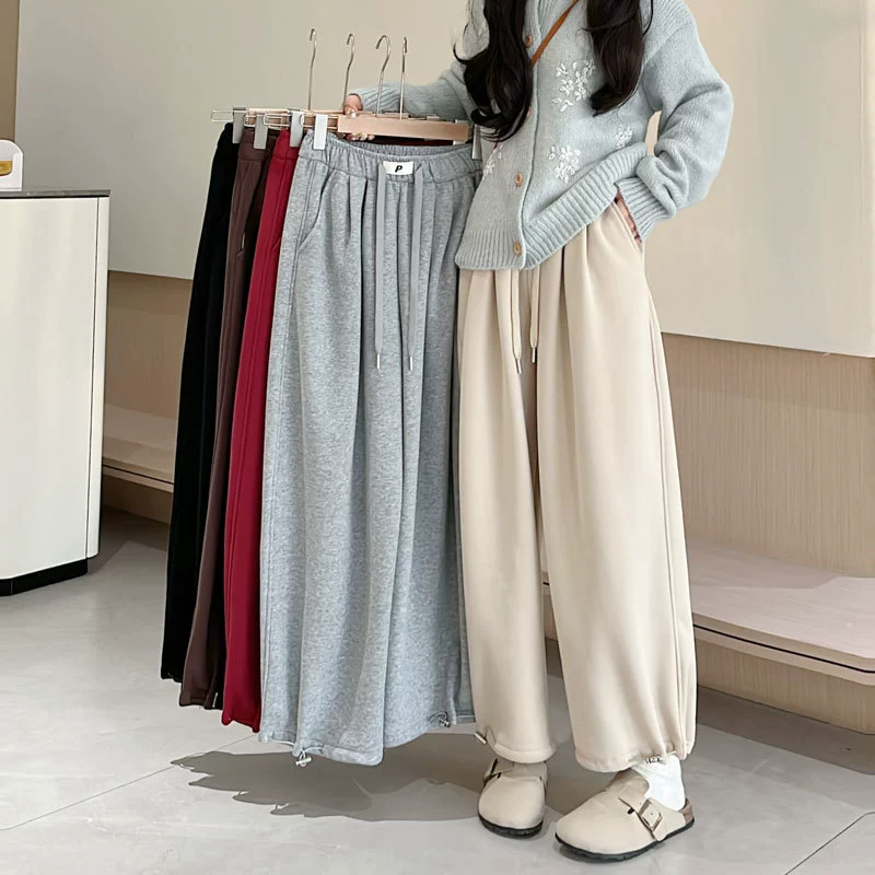 Осенью и зимой плюшевые толстые брюки для ног