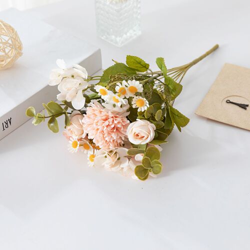 Hundred Flowers Simulation Rose Bouquet Nordic Style Living Room Indoor Floral Decorative Ornaments Wholesale Dried Daisy Artificial Flowers